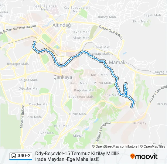 340-2 Bus Line Map