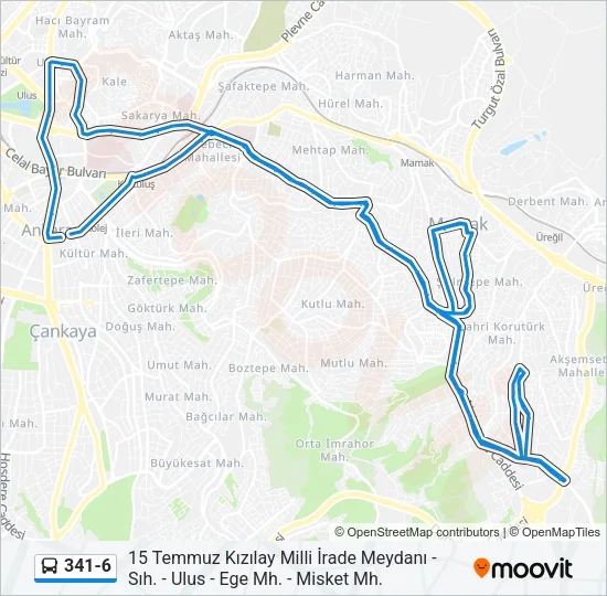 341-6 Bus Line Map