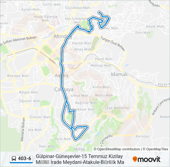 403-6 Bus Line Map