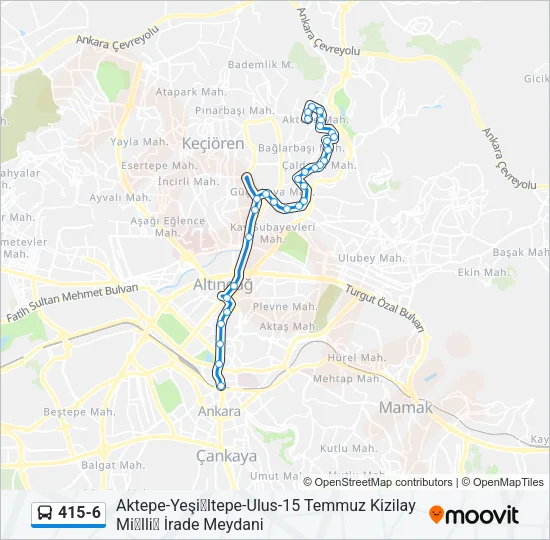 415-6 Bus Line Map