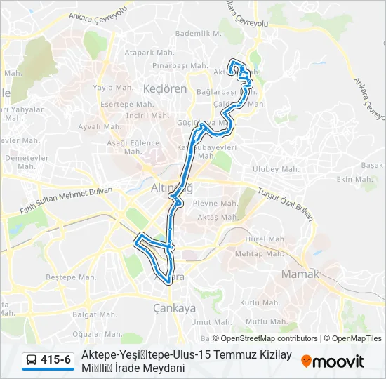 415-6 Bus Line Map