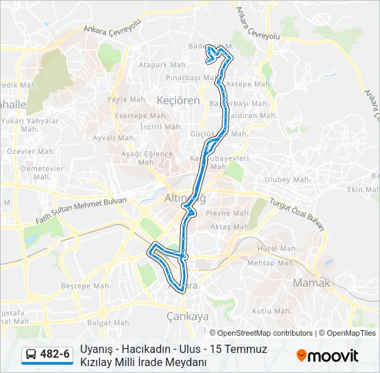 482-6 Bus Line Map