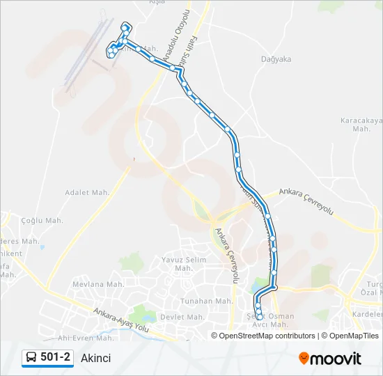 501-2 Bus Line Map