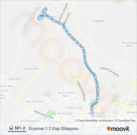 501-2 Bus Line Map