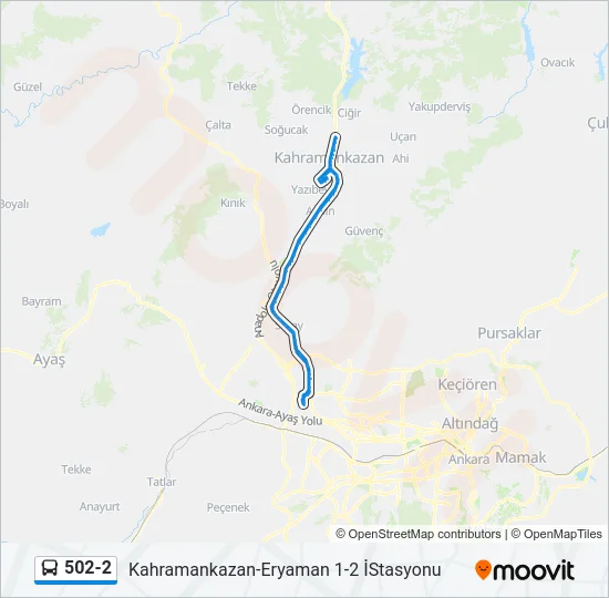 502-2 Bus Line Map