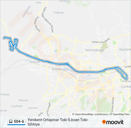 504-6 Bus Line Map