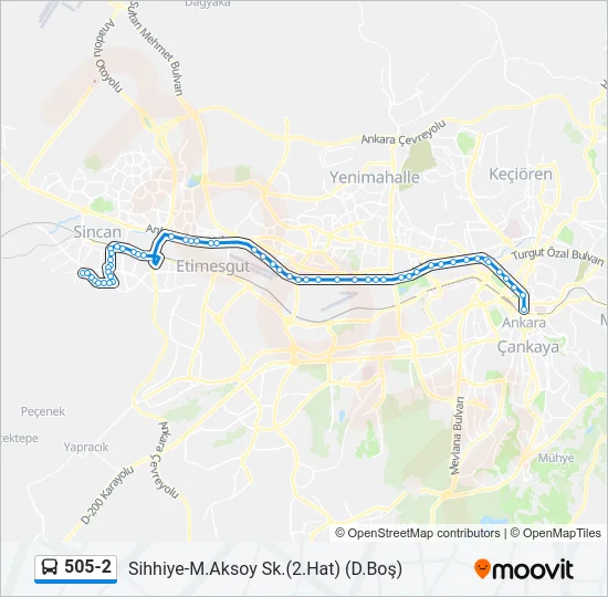 505-2 Bus Line Map
