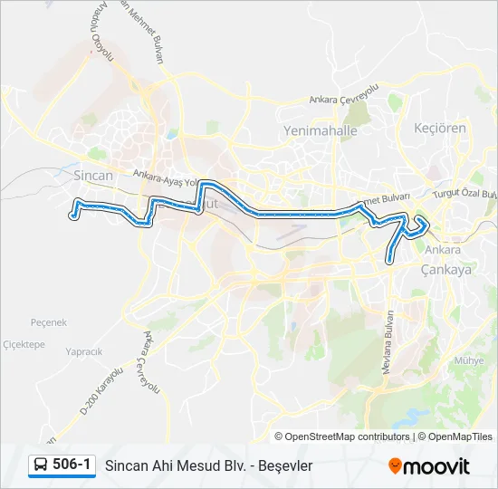 506-1 Bus Line Map