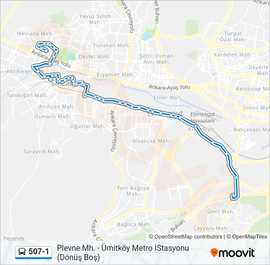 507-1 Bus Line Map