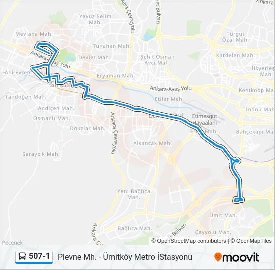 507-1 Bus Line Map