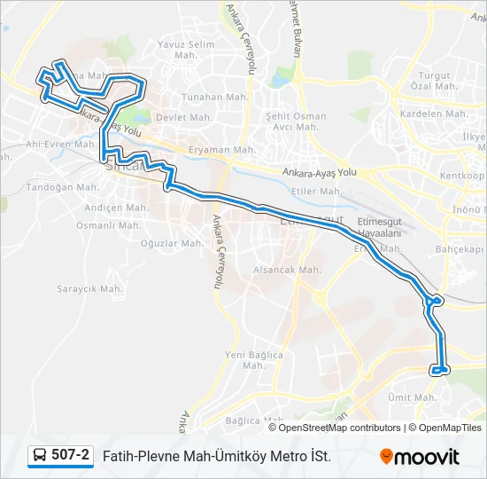 507-2 Bus Line Map