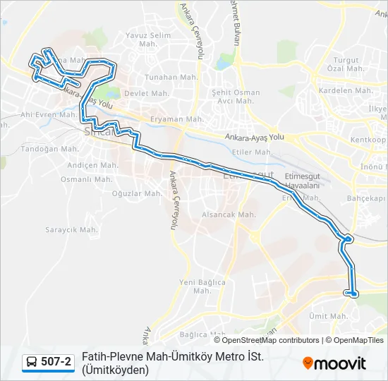 507-2 Bus Line Map