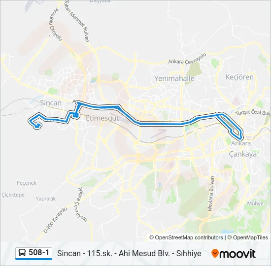 508-1 Bus Line Map