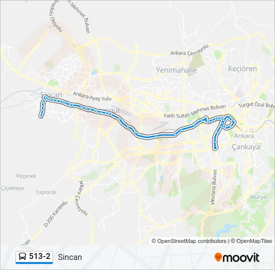 513-2 Bus Line Map
