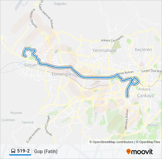 519-2 Bus Line Map