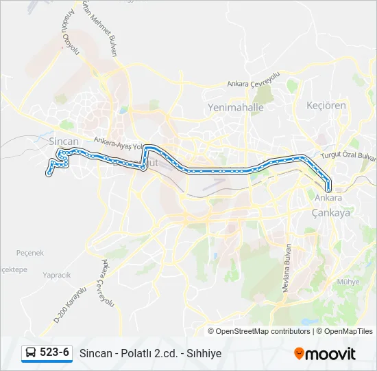 523-6 Bus Line Map