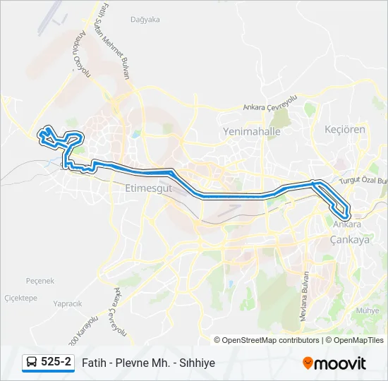 525-2 Bus Line Map
