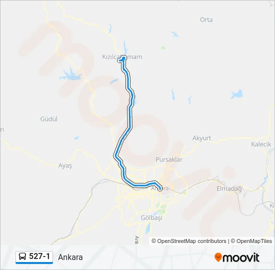 527-1 Bus Line Map
