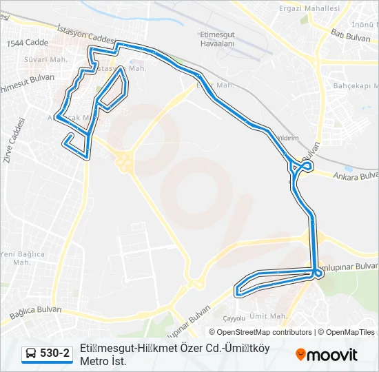530-2 Bus Line Map
