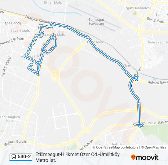 530-2 Bus Line Map