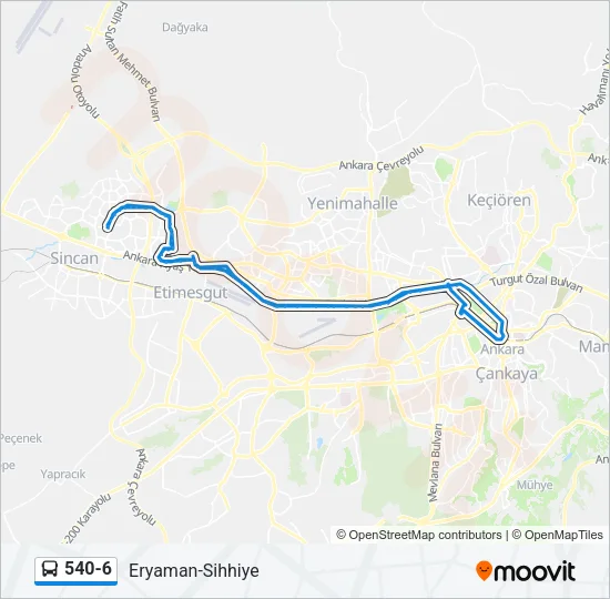 540-6 Bus Line Map