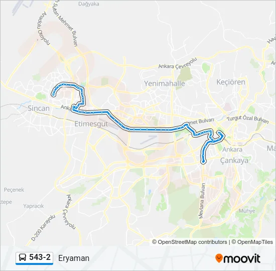 543-2 Bus Line Map