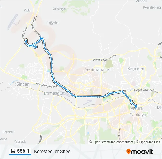 556-1 Bus Line Map