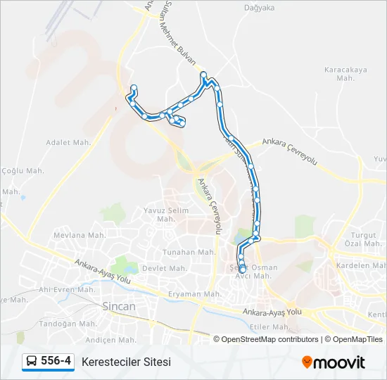 556-4 Bus Line Map