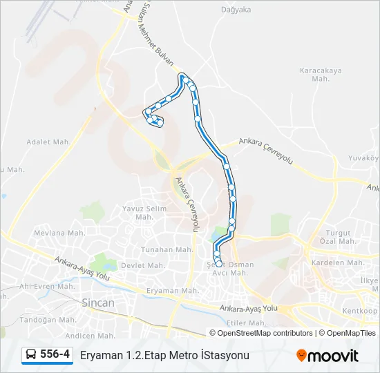 556-4 Bus Line Map