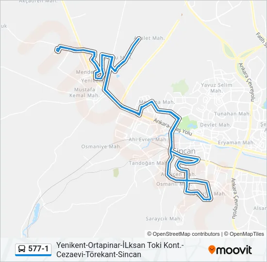 577-1 Bus Line Map