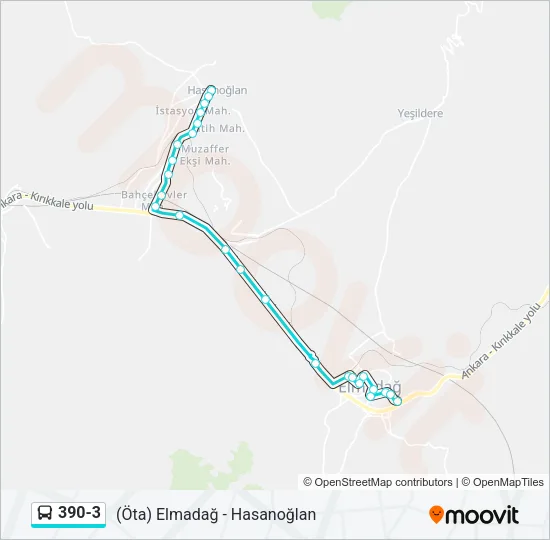 390-3 Bus Line Map