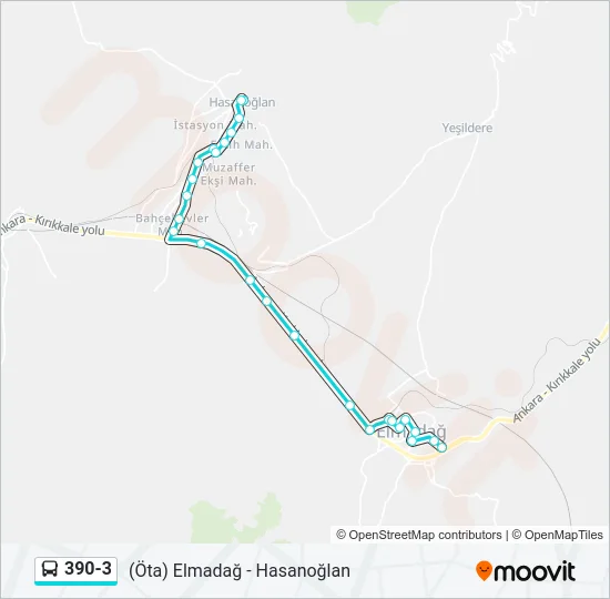 390-3 Bus Line Map