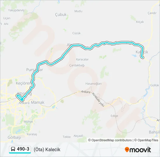 490-3 Bus Line Map