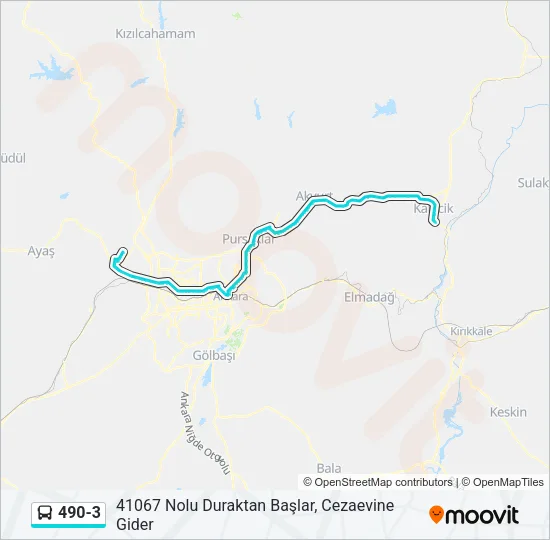 490-3 Bus Line Map