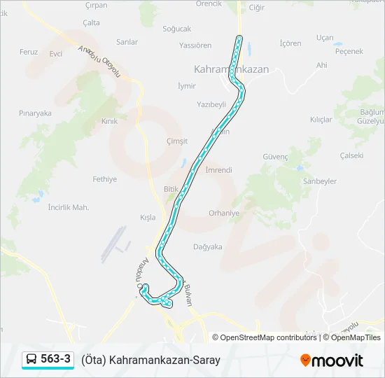 563-3 Bus Line Map