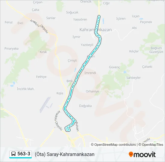 563-3 Bus Line Map