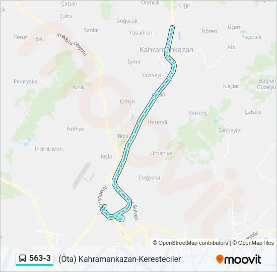 563-3 Bus Line Map