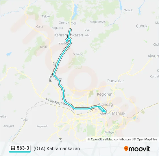 563-3 Bus Line Map