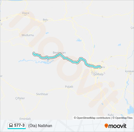 577-3 otobüs Hattı Haritası