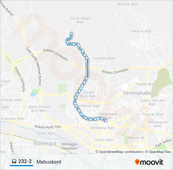 232-2 Bus Line Map