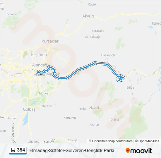 354 Bus Line Map