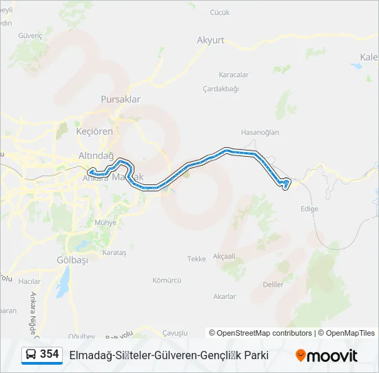 354 Bus Line Map