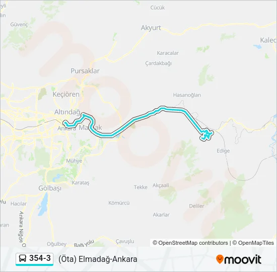 354-3 Bus Line Map