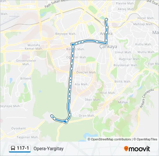 117-1 Bus Line Map