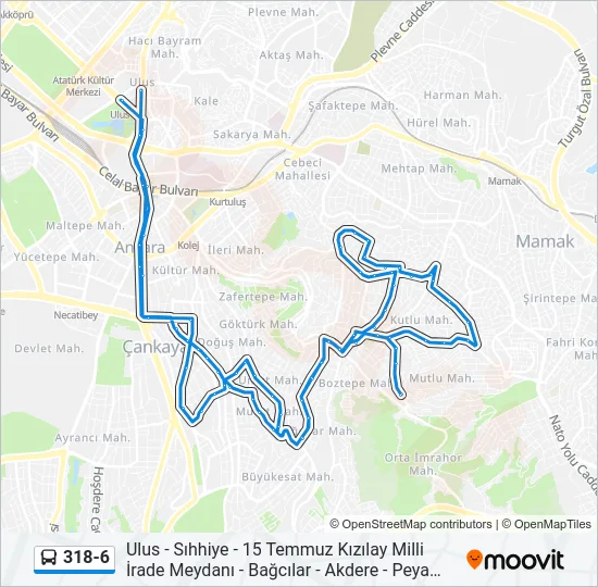 318-6 Bus Line Map