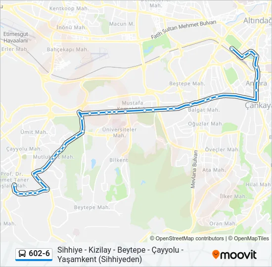 602-6 Bus Line Map