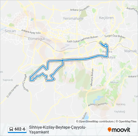 602-6 Bus Line Map