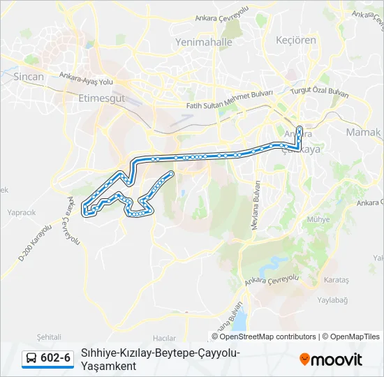 602-6 Bus Line Map