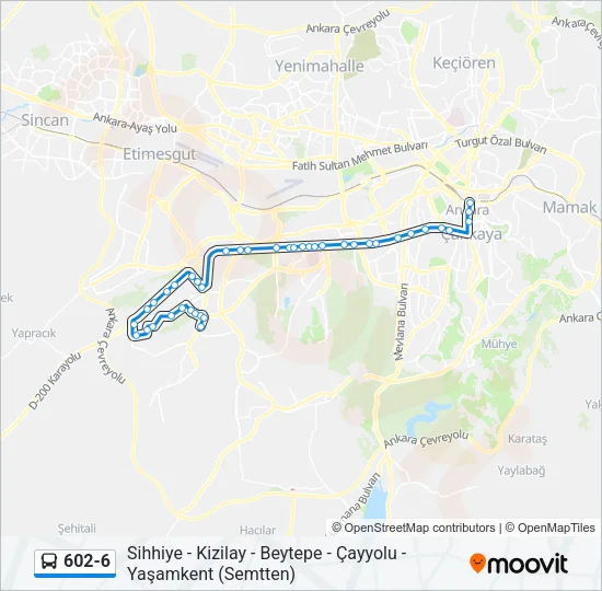 602-6 Bus Line Map