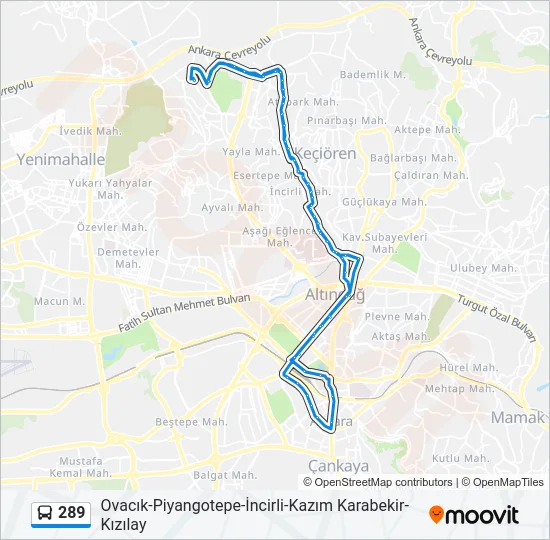 289 Bus Line Map